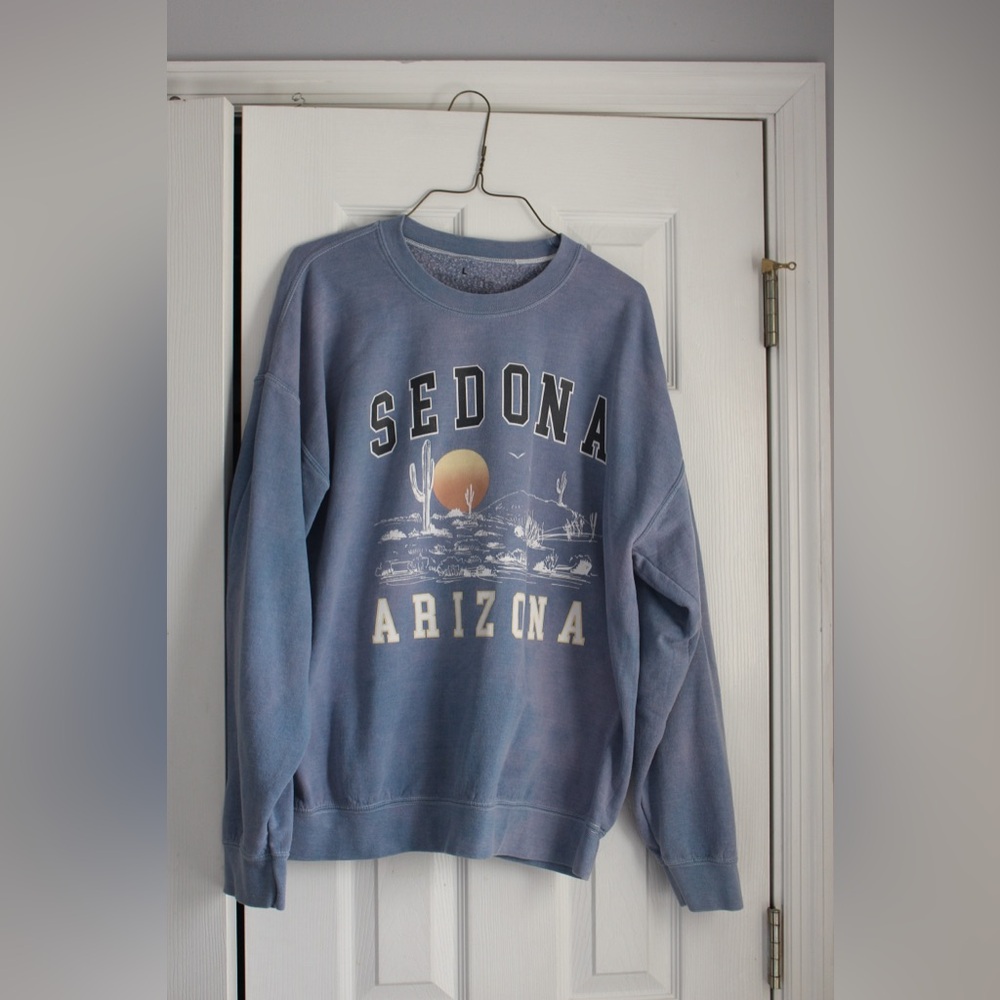 Sedona Arizona Graphic Crewneck Sweatshirt - Blue
